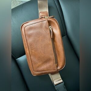 Brown Leather Crossbody/belt Bag